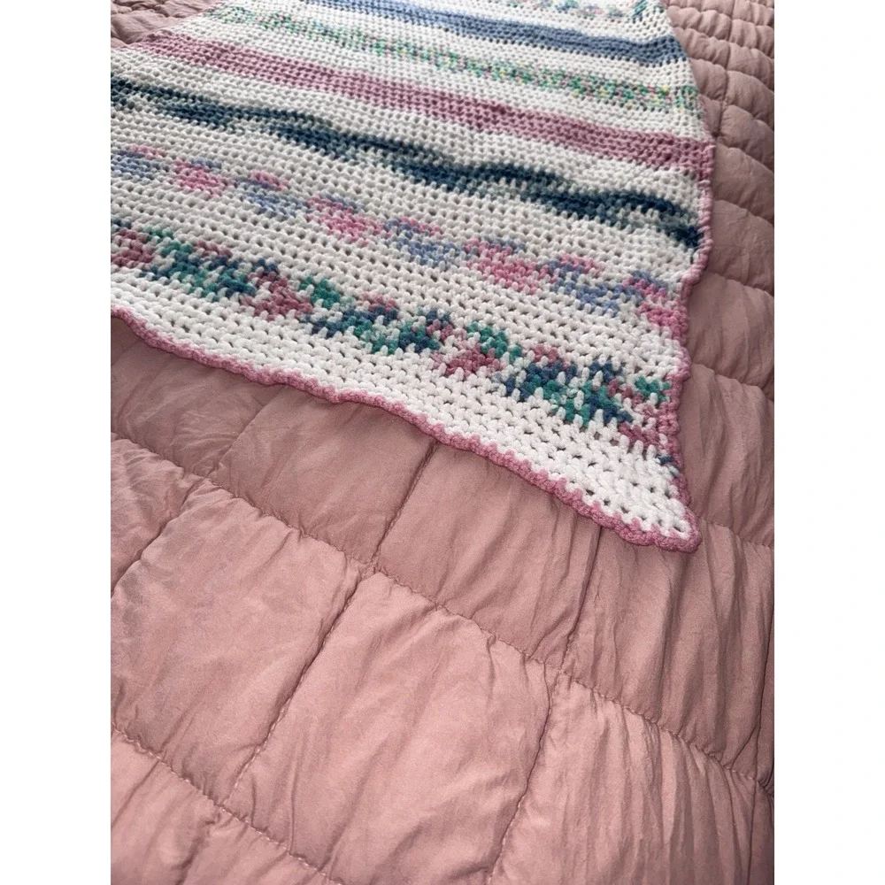 Handmade Crocheted Baby Afghan Or Shoulder Shawl